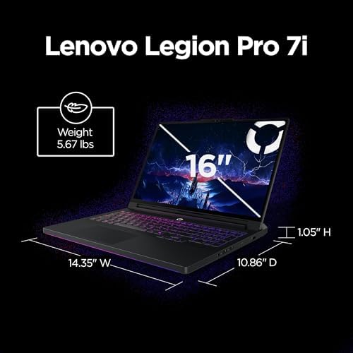 Lenovo Legion Pro 7i – Gaming Laptop - Intel® Core™ Ultra 9 275HX – 16" 2.5K WQXGA OLED Display – 240Hz Refresh Rate – GeForce RTX™ 5070 Ti GPU – 32 GB Memory – 1 TB Storage – 3-Month PC GamePass : Electronics - Image 16