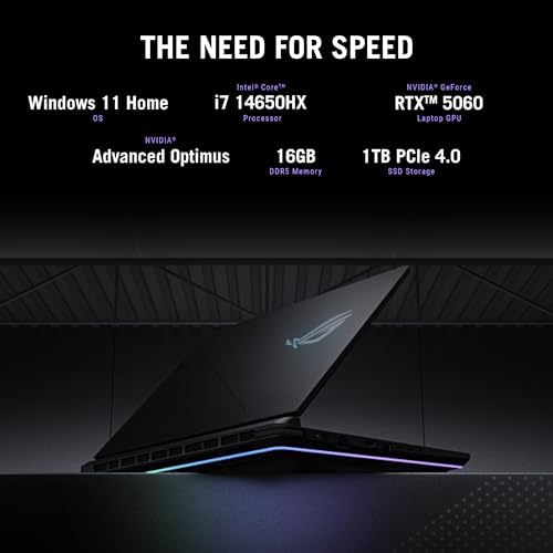 ASUS ROG Strix G16 (2025) Gaming Laptop, 16” FHD+ 16:10 165Hz/3ms Display, NVIDIA® GeForce RTX™ 5060 Laptop GPU, Intel® Core™ i7 Processor 14650HX, 16GB DDR5, 1TB Gen 4 SSD, Wi-Fi 7, Windows 11 Home : Electronics - Image 4