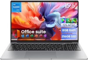 EYY 15.6" Laptop Computer, Win 11 Laptops with 8GB RAM 256GB SSD, Celeron N4000 Processor, 100% sRGB Screen, for Business, Student & Everyday Tasks, 5000mAh Battery, Dual Band WiFi : Electronics