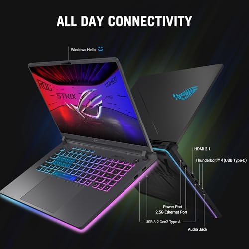 ASUS ROG Strix G16 (2025) Gaming Laptop, 16” FHD+ 16:10 165Hz/3ms Display, NVIDIA® GeForce RTX™ 5060 Laptop GPU, Intel® Core™ i7 Processor 14650HX, 16GB DDR5, 1TB Gen 4 SSD, Wi-Fi 7, Windows 11 Home : Electronics - Image 8