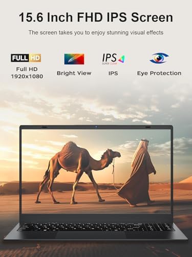 BLUEING Laptop Computer, 8GB RAM 256GB SSD, Laptop with Gold 6500Y (Beat N5095, Up to 3.4GHz), 15.6 Inch FHD IPS Display, Type-C, HDMI, USB3.2, BT5.2, WiFi 5, Laptops : Electronics - Image 2
