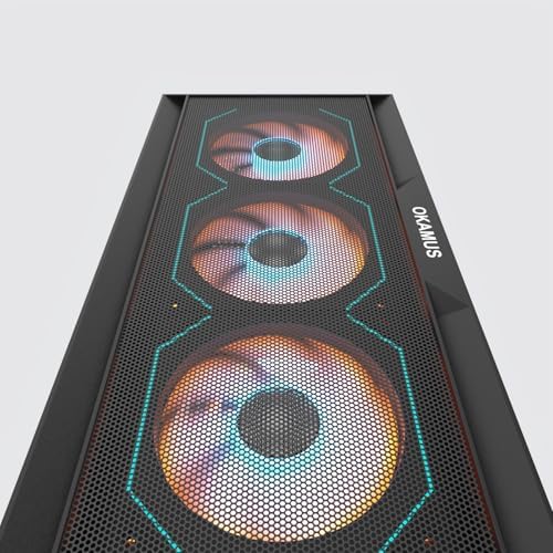OKAMUS Gaming PC, i7 CPU Up to 4.0GHz, RX 590 2304 SP 8GB DDR5 Graphics Card, 512 GB M.2, 16 GB RAM Pre-Built Computer, ARGB Fans x 4, Win 11 Home,WiFi 6 + BT 5.3, 550W PSU (RX 590+512GB+16GB) : Electronics - Image 7