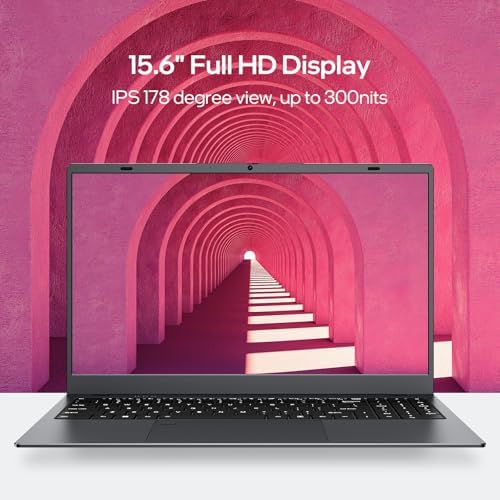 UOWAMOU 15.6-inch, 16GB RAM, 512GB SSD, FHD IPS Display Laptop Computer, N5095 Quad Core, 2.4/5G WiFi, BT4.2 Backlit and Fingerprint, Lightweight and Portable : Electronics - Image 3