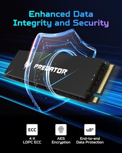 Predator M.2 SSD 2TB GM7000 with DRAM cache NVMe 1.4 2280 PCIe Gen4×4 Ultra high speed (maximum read: 7400MB/s, max write: 6700MB/s) 3D NAND TLC Internal SSD Compatible with PS5 Pro - BL.9BWWR.106 : Electronics - Image 6