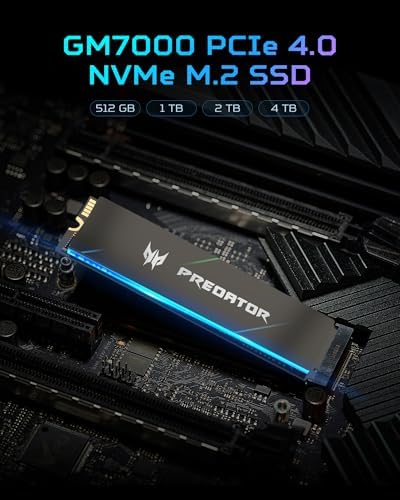 Predator M.2 SSD 2TB GM7000 with DRAM cache NVMe 1.4 2280 PCIe Gen4×4 Ultra high speed (maximum read: 7400MB/s, max write: 6700MB/s) 3D NAND TLC Internal SSD Compatible with PS5 Pro - BL.9BWWR.106 : Electronics - Image 7